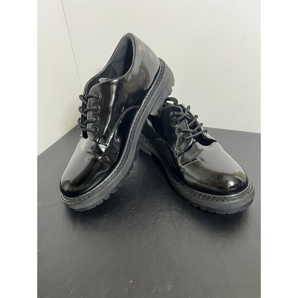 Womens Dunes Patent Leather Black Size 11 Shoes - Picture 1 of 11
